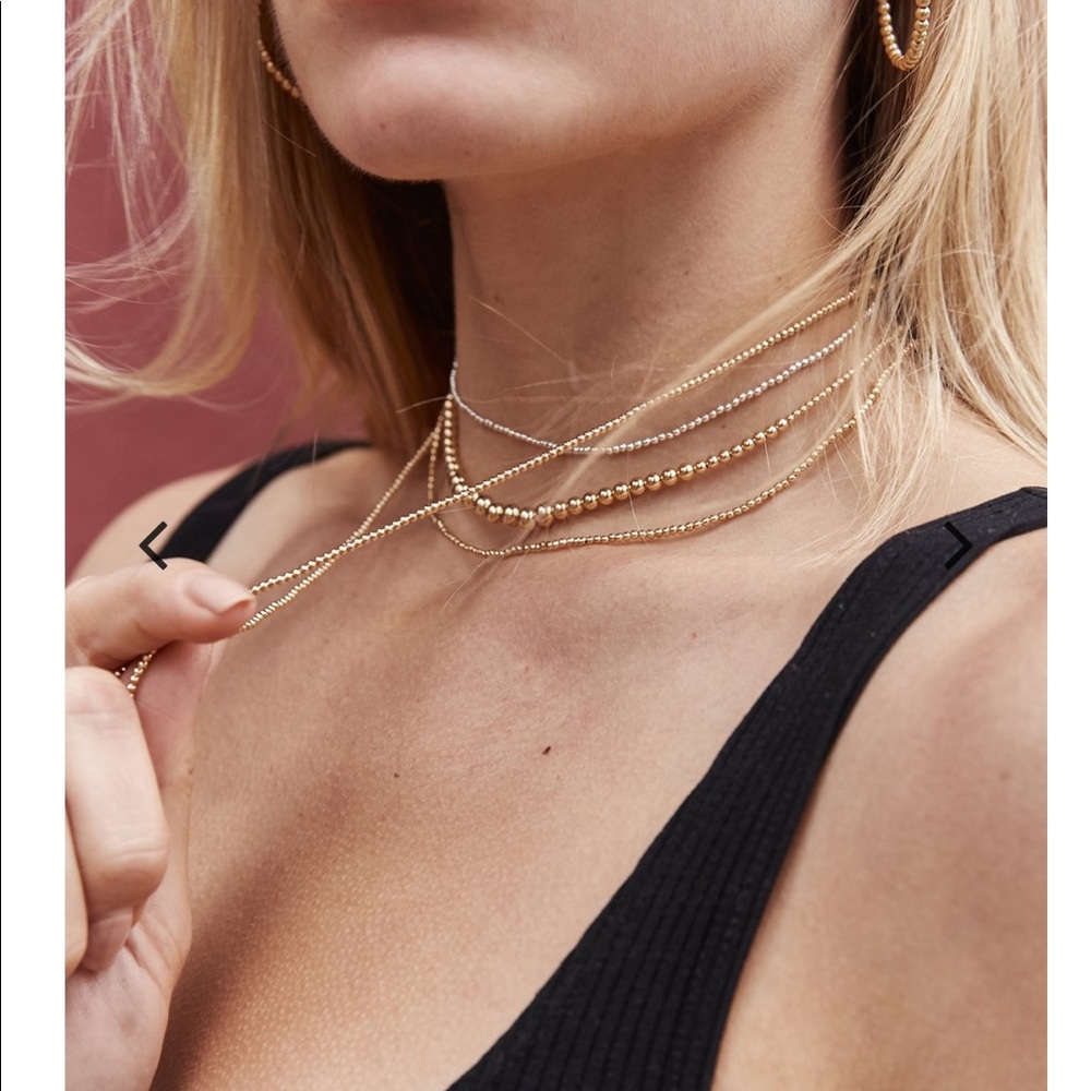 Alexa Leigh 2mm gold ball necklace